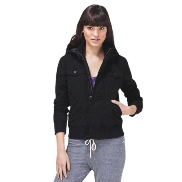 Aritzia TNA Distressed Maverick Cotton Bomber Jacket- Size Small - Black - Picture 9 of 9